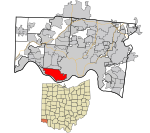 Hamilton County Ohio Incorporated and Unincorporated areas Delhi township highlighted